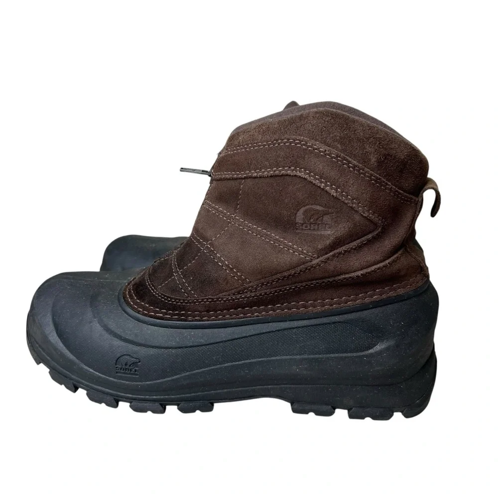 Sorel Cold Mountain Men’s Size 9.5 Brown and Black Winter Snow Boots